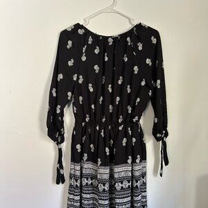 Black Floral Sun Dress